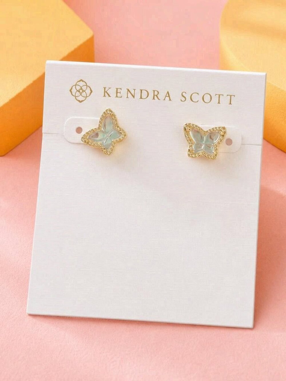 Kendra Scott Lillia Butterfly Gold Stud Earrings